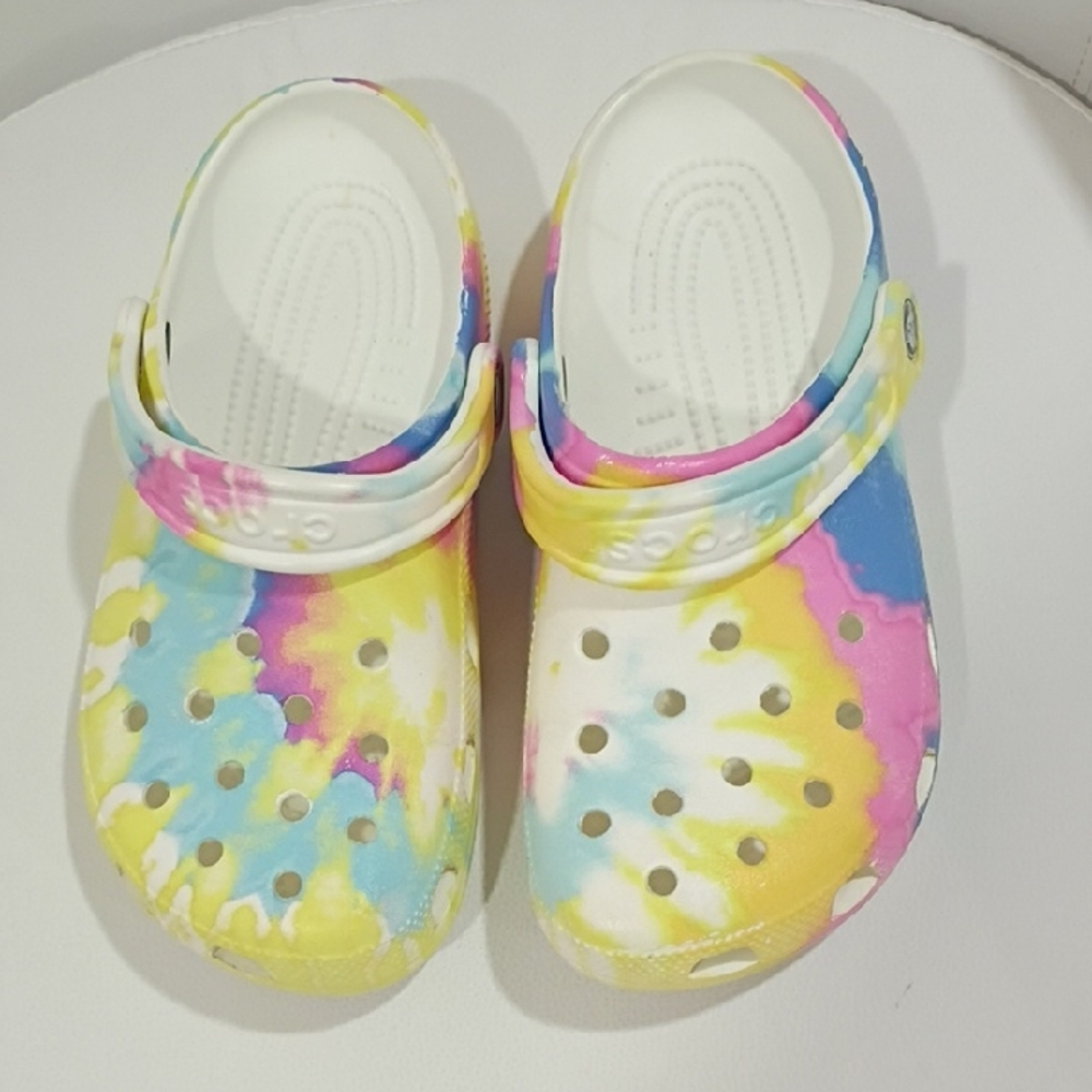 Crocs Multicolor Tie-Dye Clogs - image 1